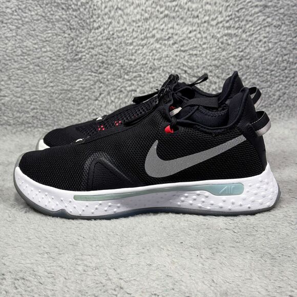 Nike PG 4 Mens Size 7 Basketball Shoes Sneakers Black Light Smoke Gray - Picture 3 of 9